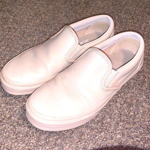 Nude/Pink/Cream Leather Vans